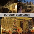 thumbnail image 5 of Curtain Lights,600 LED 20Ft x 10 Ft for Curtain Lights , Remote Connectable Curtain Fairy Light Waterproof for Wedding Party Garden Bedroom Outdoor Christmas Decor, 5 of 8