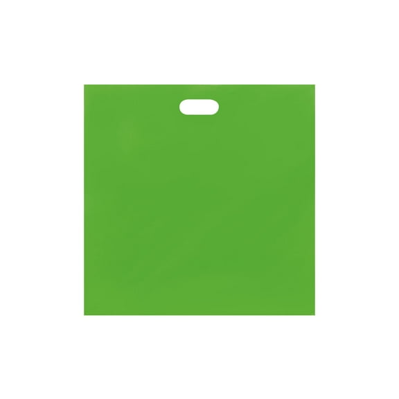 Jumbo Low Density Clearly Lime Merchandise Bags - 20”W x 5”D x 20”H  - Case of 500