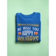thumbnail image 3 of Happy Holidays Slogan Sweatshirt Men -Image by Shutterstock, Male Medium, 3 of 4