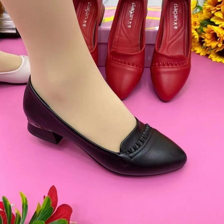 

Females PU Leather Low Heels Elegant Lady Loafers with Soft Sole for Autumn Spring Early Summer