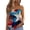 Red/White/Blue, variant on 4th of July Tube Tops for Women Strapless Smocked Bandeau Tops Casual Pleated Flowy Tops Sleeveless Tank Tops
