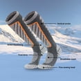 thumbnail image 4 of Tnobhg 1 Pair Long Ski Socks Breathable Wear Resistant Moisture Wicking Thermal Knee-High Snowboarding Skating Skiing Socks, 4 of 8