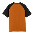 thumbnail image 4 of Stamzod Men Short Sets Outfits 2 Piece Summer Patchwork Crew Neck Short Sleeve Tee and Cargo Shorts Casual Loose Plus Size Athletic Track Suit with Pocket Orange-1 M, 4 of 9