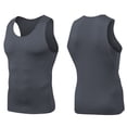 thumbnail image 2 of Mens Shirts Mens Quick Drying Compression Shirt Slimming Body Shaper Vest Workout Tank Tops Abs Abdomen Undershirts Gifts for Men Dark Gray Polyester XL, 2 of 3
