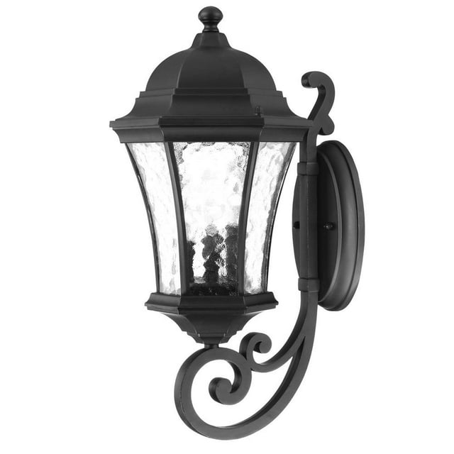 homeroots lighting 398363 Waverly 3-Light Matte Black Wall Light