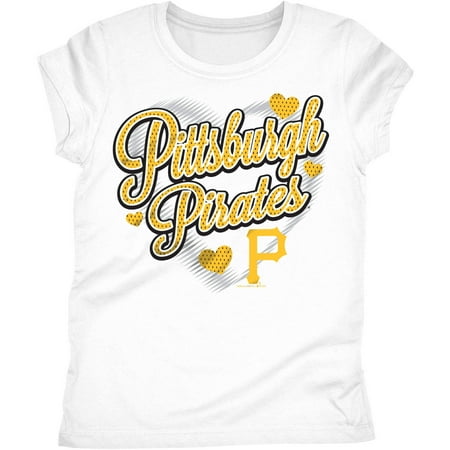 Pittsburgh Pirates Gift - Pittsburgh Pirates Girls Short Sleeve Graphic Tee