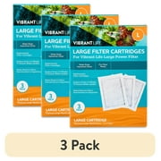 (3 pack) Vibrant Life Large Filter Cartridge for Freshwater and Saltwater 10- to 20-Gallon Aquariums, 3 Count