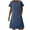 Blue, variant on Gpaecead 2024 Summer Womens Denim Dress V-Neck Midi Dress Casual Roll Up Short Sleeve Loose Dress Blue
