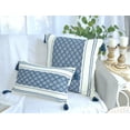 thumbnail image 5 of Decorative Lumbar Pillow Covers with Tassels, 12x20 Inches, Navy Blue (Set of 2) /Cream | Checkered Pattern Boho Rectangular Pillow Covers for Living room Couch, Sofa, Chair | Woven Pillow Cases, 5 of 12