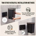 thumbnail image 5 of Dog Poop Trash Can Outside,3.1 Gallon Outdoor Plastic Dog Poop Disposal Container ,Pet Waste Station with Lid，Hanging Trash Can for Fence, Garbage, Outdoors, 5 of 6