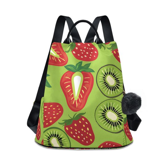 Kiwis and Strawberries Travel Laptops Backpack for Women Anti-theft Casual Work Bag Daypack Lightweight Laptop Bag