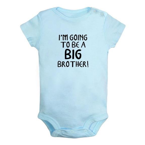 I'm Going to be a Big brother Funny Rompers For Babies, Newborn Baby Unisex Bodysuits, Infant Jumpsuits, Toddler 0-24 Months Kids One-Piece Oufits (Blue, 0-6 Months)