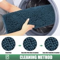 thumbnail image 2 of HAKUNA Chenille Absorbent Outdoor Doormat 30" x 20", Washable Muddy Door Mats for Dog Non Slip Indoor Doormat Dog Mat for Muddy Paw Front Inside Doormats for Entryway Atlantic Blue, 2 of 8