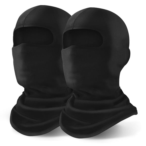 Balaclava YESLIFE, paquete de 2, negra, máscara de esquí con protección UV