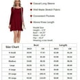 thumbnail image 4 of Aiyino Women Casual Swing Dresses Beach Cover up Loose Long Sleeve Midi Dress with Pocket, 4 of 5