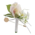 thumbnail image 4 of Hombres de boda boutonniere broche pin romántico artificial rosa flor boutonniere decoración de traje para novios novios, 4 of 8