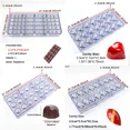 thumbnail image 2 of Molde de Chocolate de policarbonato con forma de corazón y flores, 1 piezas, para confitería de dulces, bandejas para hornear, herramientas de pastelería, 2 of 4