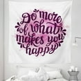 thumbnail image 1 of Saying Tapestry, Do More of What Makes You Happy Slogan with Watercolor Brush Strokes Background, Fabric Wall Hanging Decor for Bedroom Living Room Dorm, 5 Sizes, Pink and Purple, by Ambesonne, 1 of 1