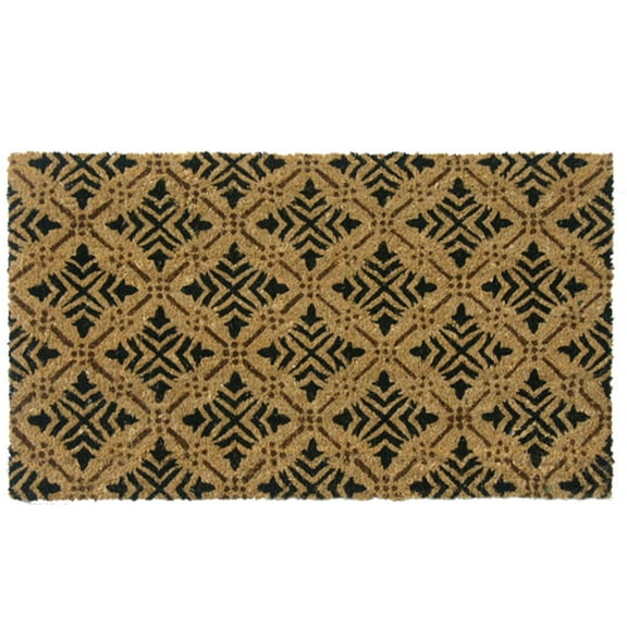 Rubber-Cal "Classic Fleur de Lis French Matting" Doormat, 18 by 30-Inch