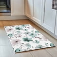 thumbnail image 2 of Vintage Teal Door Mat Brown Floral Watercolor Blossom Flowers Abstract Non Slip Absorbent Entrance Mat Washable Low Profile Indoor Doormat for Front Door Entryway Entry 16"x24", 2 of 9