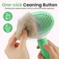 thumbnail image 4 of Jewyow Pet Deshedding Brush for Dogs & Cats - Gentle Shedding Tool & Cleaning Comb for Short/Long Hair Pets,Green, 4 of 7
