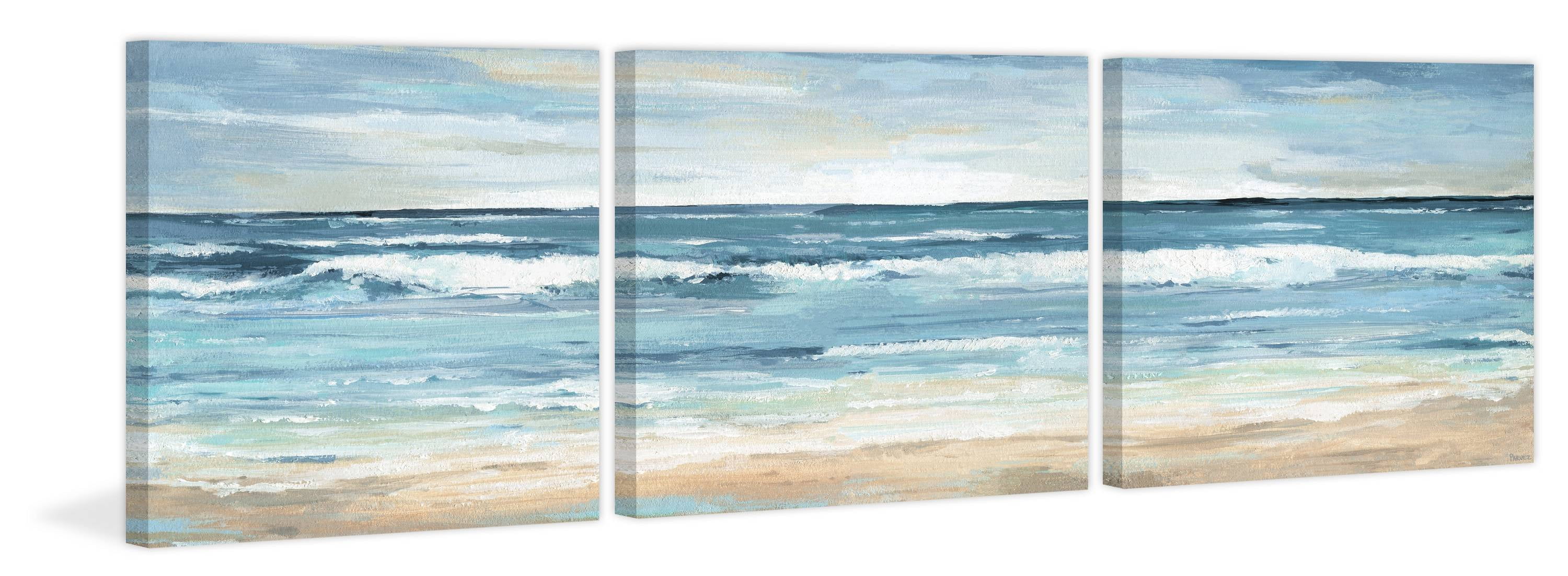 Blue Waves Triptych