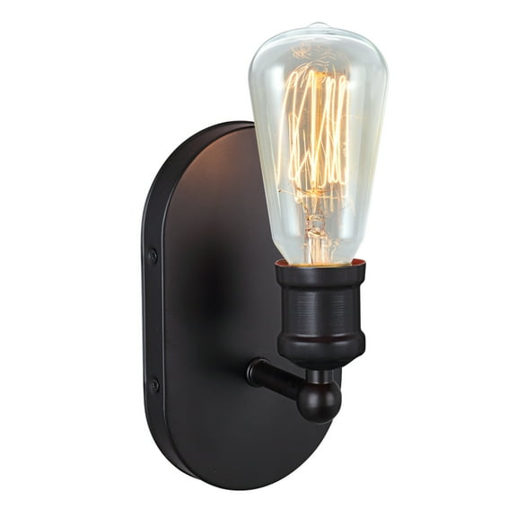 Aspen Creative 62165, One-Light Metal Bathroom Vanity Wall Light Fixture, 4-5/8" Wide, Transitional Design in Oil Rubbed Bronze