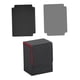 thumbnail image 4 of Caja para guardar cartas con dos separadores, capacidad para más de 100 cartas, impermeable, 8 x 7,8 x 10,3 cm Negro y rojo, 4 of 9