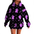 thumbnail image 6 of Hoodies Women Festive Halloween Letter Print Sweatshirt Stylish Long Sleeve Pullover Tops for Autumn Celebration, 6 of 6