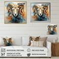 thumbnail image 4 of Designart "Blue Blue Sheep Transcendent Wool" Animals Floater Framed Wall Decor, 4 of 7