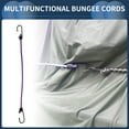 thumbnail image 2 of Cuerdas Elásticas Únicas con Ganchos para Motocicletas, Remolques, Camiones, Carga, Cuerdas Elásticas Ajustables con Hebilla de Metal, Púrpura, 4 piezas, 50 cm, 2 of 7