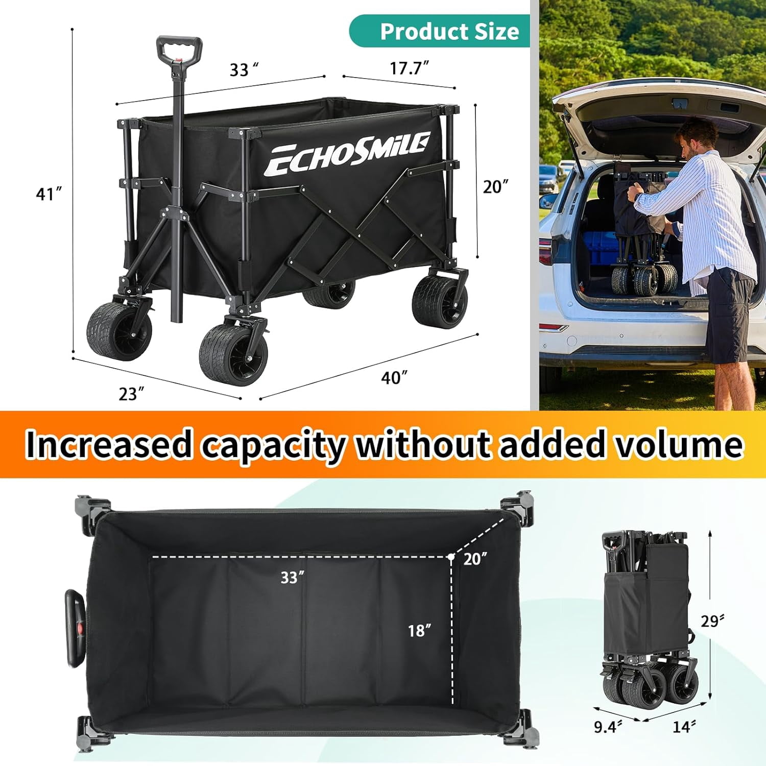Taller Campers with Removable Inner Pocket