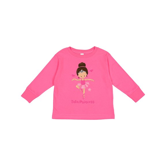 Inktastic Ballerina Tutu Princess Girls Long Sleeve Toddler T-Shirt