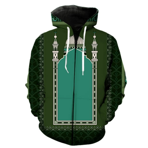Sudadera con capucha y cremallera para hombre, estilo étnico, estilo Harajuku, de gran tamaño, estilo hip hop, ropa de calle moderna con estampado 3D, para adolescentes, con capucha, chaquetas informa