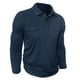 thumbnail image 4 of pstuiky camisa de manga larga para hombre, Camiseta informal de manga larga con botones y bolsillos dobles para hombre camisetas de hombre m, 4 of 6