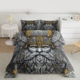 thumbnail image 2 of jejeloiu Boho Exotic Style Twin Comforter Sets,Gray Gold Bedding Set For Men Women Reversible 2-Piece, 2 of 8
