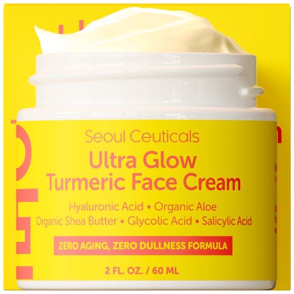 Crema hidratante de cúrcuma SeoulCeuticals, 60 ml, para piel opaca