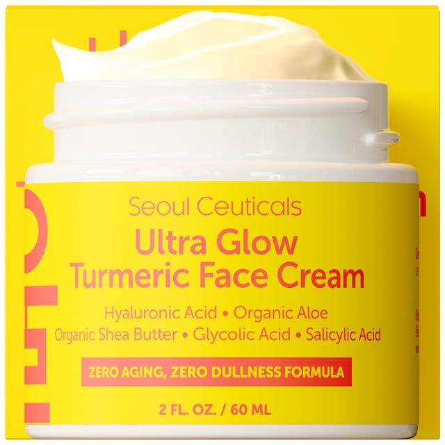 Crema hidratante de cúrcuma SeoulCeuticals, 60 ml, para piel opaca