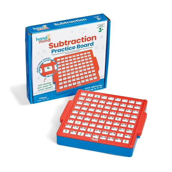 hand2mind Subtraction Practice Board, Educational Math Games for Kids
