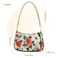 thumbnail image 3 of FORMRS Womens Shoulder Bag with Chain Strap Clutch Purse Cute Tote Handbag, Large Red Floral Pattern, 3 of 7