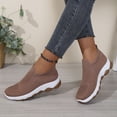 thumbnail image 3 of Rokment Orthopedic Slip on Walking Shoes for Women Lightweight Comfortable Arch Support Platform Wedge Low Heel Athletic Running Tennis Nursing Sneakers Brown Size 7, 3 of 6