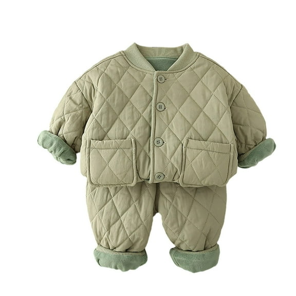 Tiijoy Toddler Boys Outfits Winter Casual Quilted Jacket & Pants Set, 2-Piece, Sizes 3-4