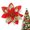 Orange, variant on Glitter Christmas Flowers Poinsettia Artificial Flower Christmas Wreath Christmas Tree Ornaments Artificial Flower Decorating Wreath Garland, Great for Wedding Holiday and Home Decor