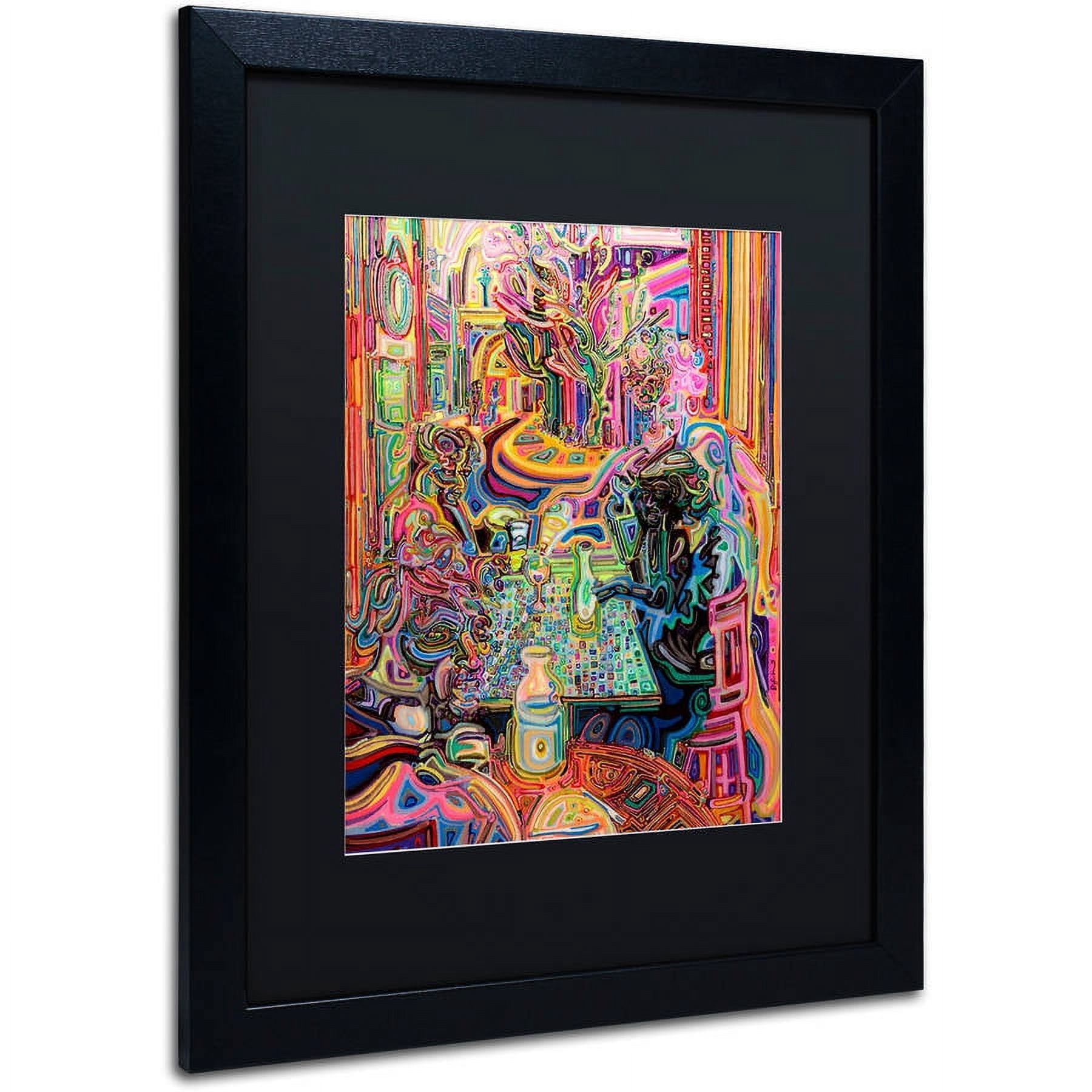 Trademark Fine Art "5 O'clock Somewhere" Canvas Art by Josh Byer, Black Matte, Black Frame