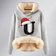 thumbnail image 4 of WILLBEST Sudadera de Mujer con Estampado de Letras Navideñas, Sudadera con Capucha de Lana Gruesa, Cálida para Invierno, Estilo Pullover XX-Grande, 4 of 4