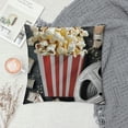 thumbnail image 2 of Qinduosi Vintage Cinema Outdoor Throw Pillow Covers, Movie Theater Theme Cushion Case for Home Living Room Decor, Reversible Popcorn Filmstrip Decorative Throw Cushion Case White, 2 of 5