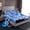 Light Sky Blue, variant on Feelyou Wildlife Wolf Twin Sheet Sets, Mystic Aurora Galaxy Bedding, 3 Pieces