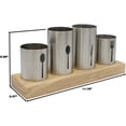 thumbnail image 6 of Sorbus Silverware Holder with Caddy Stainless Steel with Bamboo Wood Base, 6 of 6