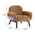thumbnail image 2 of Noble House Ergonomic Accent Chair,Soft Cushion & Wrap-Around Backrest,Tan, 2 of 8
