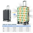 thumbnail image 4 of Haiem St. Patrick's day argyle Pattern Luggage Cover Printed Suitcase Covers for Luggage Elastic Washable Suitcase Protector Fits 18-32 Inch Luggage-Small, 4 of 7